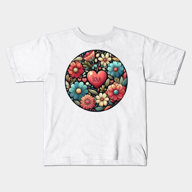 Floraison d'amour. Kids T-Shirt by YuYu